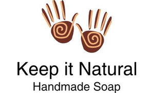 our business logo for Keep it Natural, handmade soaps